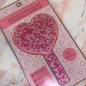 Paris Hilton Rhinestone Heart Handheld Mirror